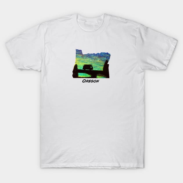 Van Life Oregon T-Shirt by CKastellanos